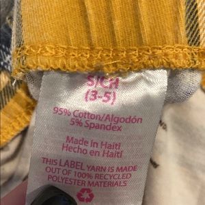 Yellow plaid leggings